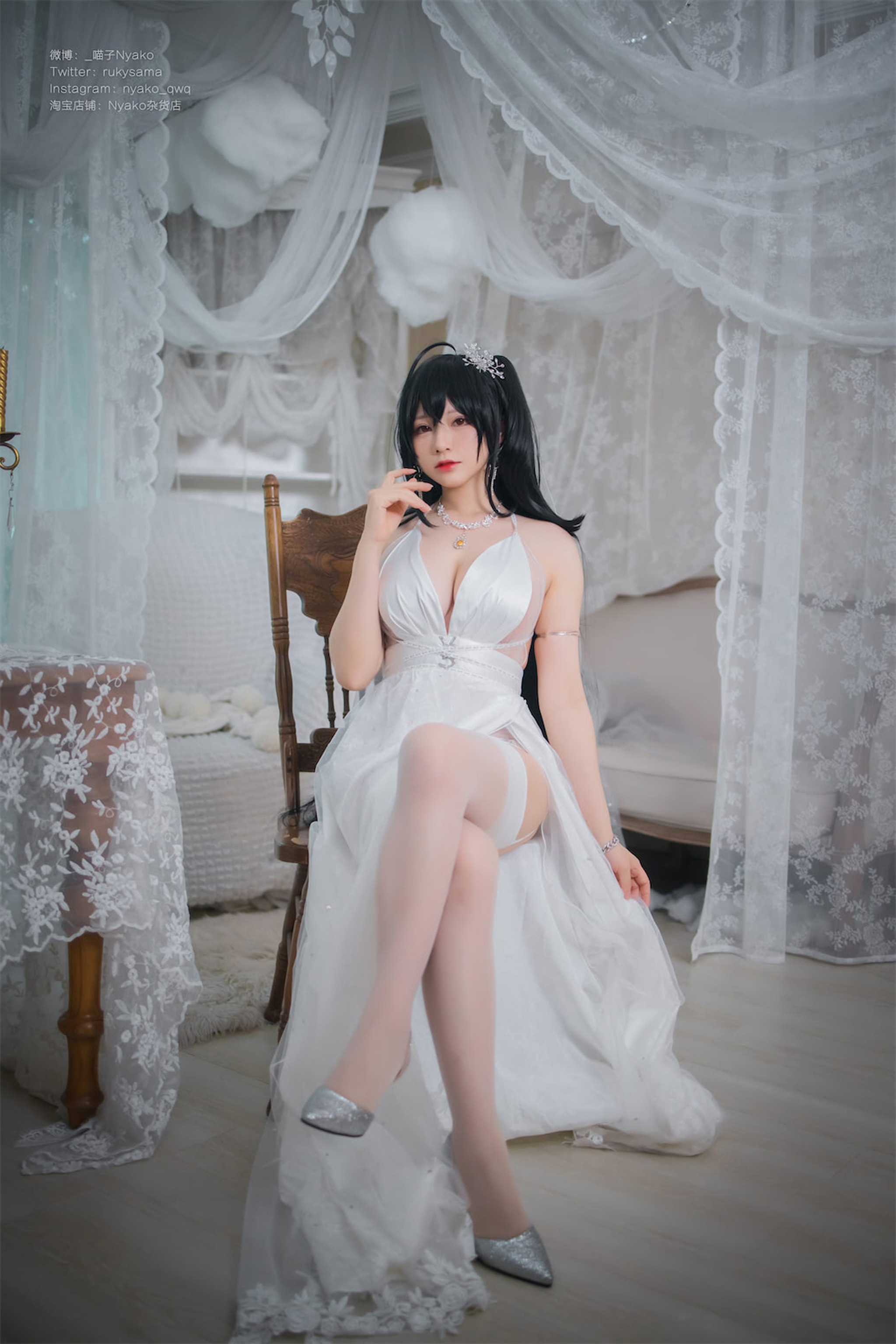 Nyako喵子 - NO.042 大凤纯白婚纱[65P]-XikXak